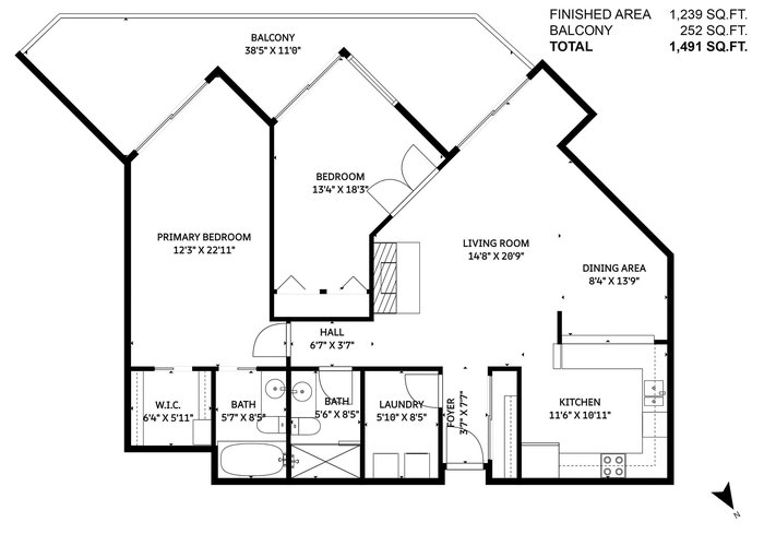 1206 - 33 Chesterfield Place, North Vancouver, BC V7M 3K4 |  Photo 73