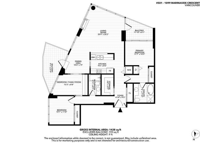 501 - 1099 Marinaside Crescent, Vancouver, BC V6Z 2Z3 |  Photo 71
