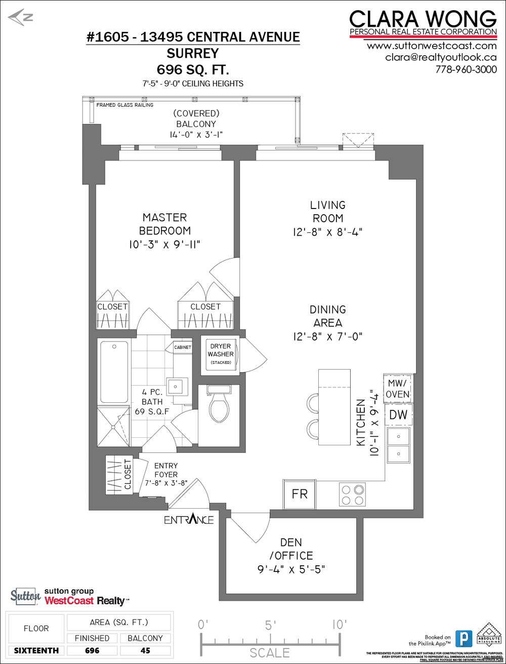 Floor Plan for a Studio Apartment in 