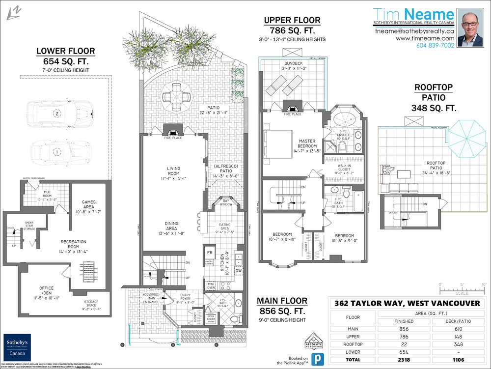 Floor Plan for a 3 Bedroom Townhouse in 