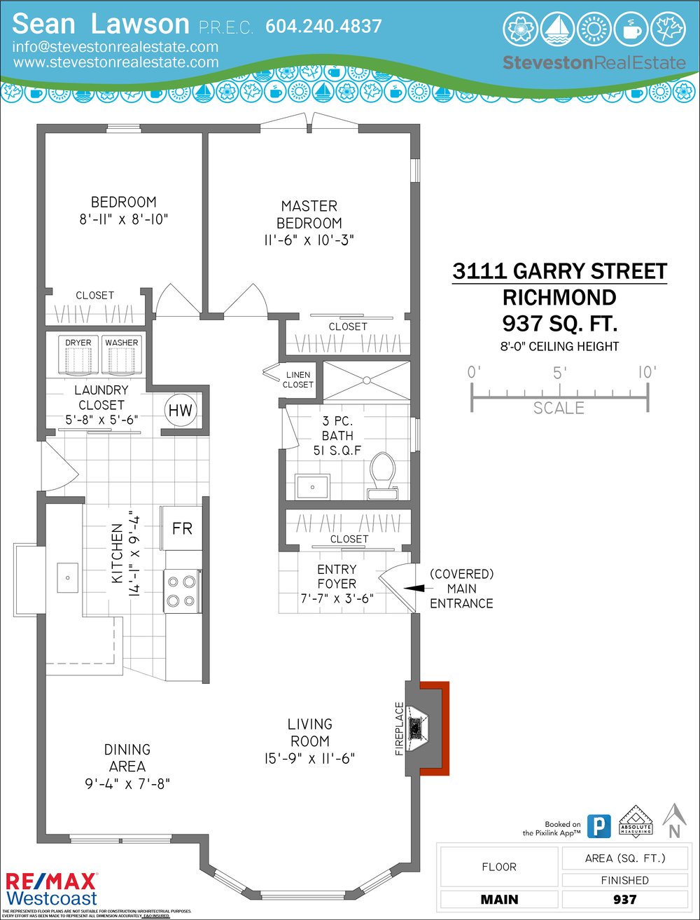 Floor Plan for a 2 Bedroom House in 