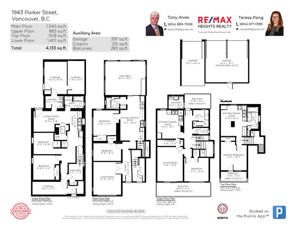 Floor Plan for a 6 Bedroom House in Vancouver