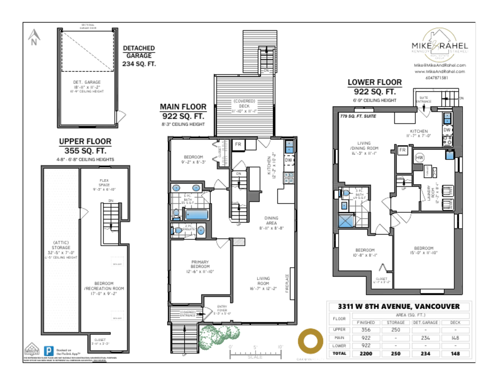 Floor Plan for a 4 Bedroom House in Vancouver
