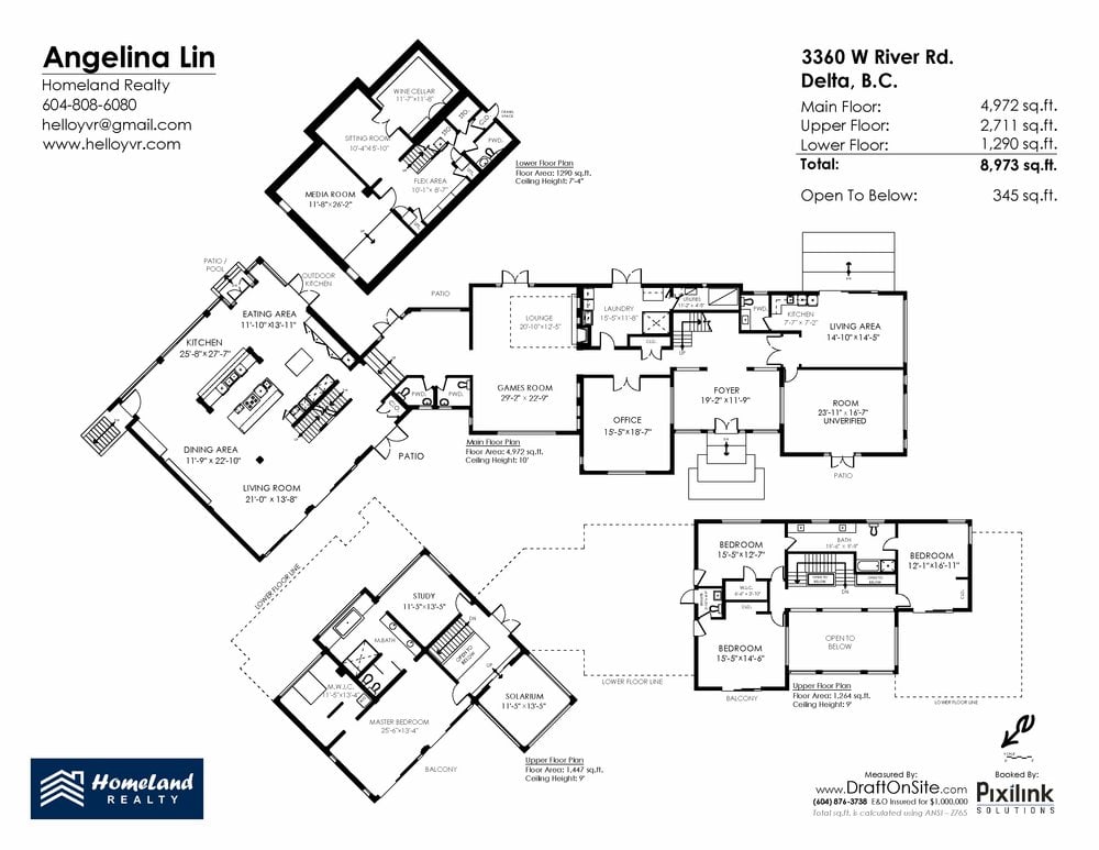 Floor Plan for a 7 Bedroom House in 